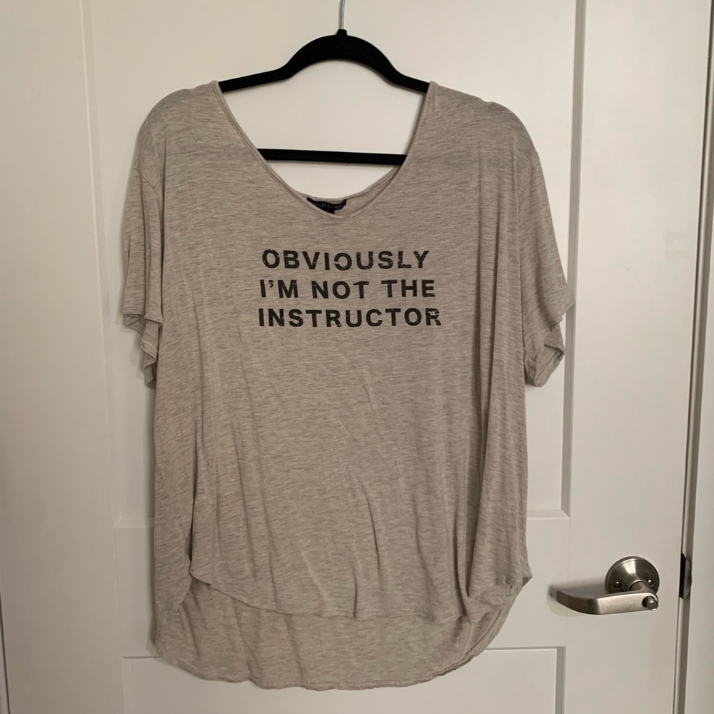 Mind Code Funny Light Gray Clearly Not The Instructor Tee 3XL Never worn